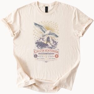Vintage Nautical Lighthouse Seabird Graphic Tee Retro Maritime